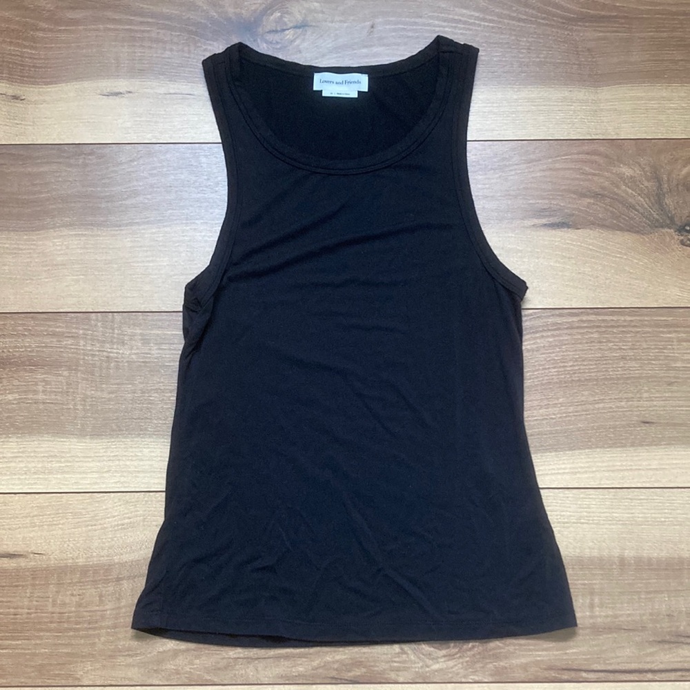 Lovers and Friends basic black tank top. Size XS